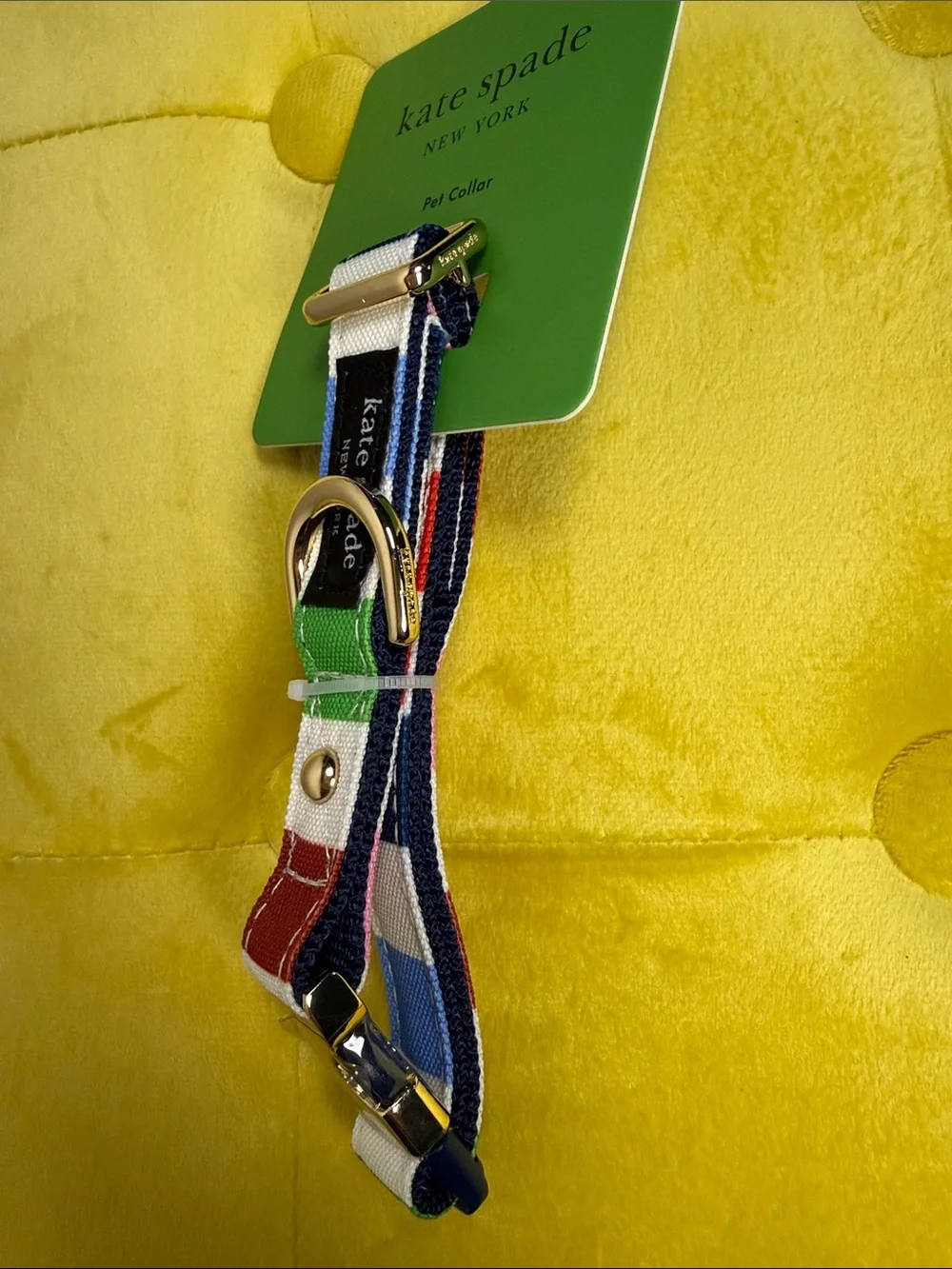 Kate Spade New York Adventure Stripe Dog Collar S/M 11
